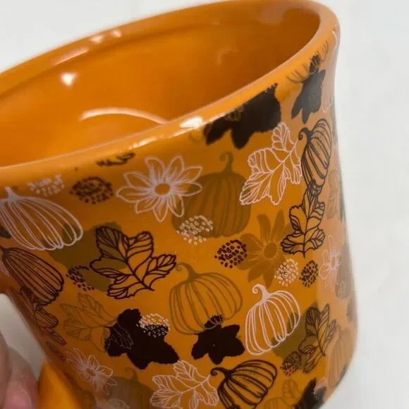 Set of 2 MARKET FINDS Coffee Mug Orange Happy Harvest Figural Ceramic Pumpkins - Picture 11 of 11